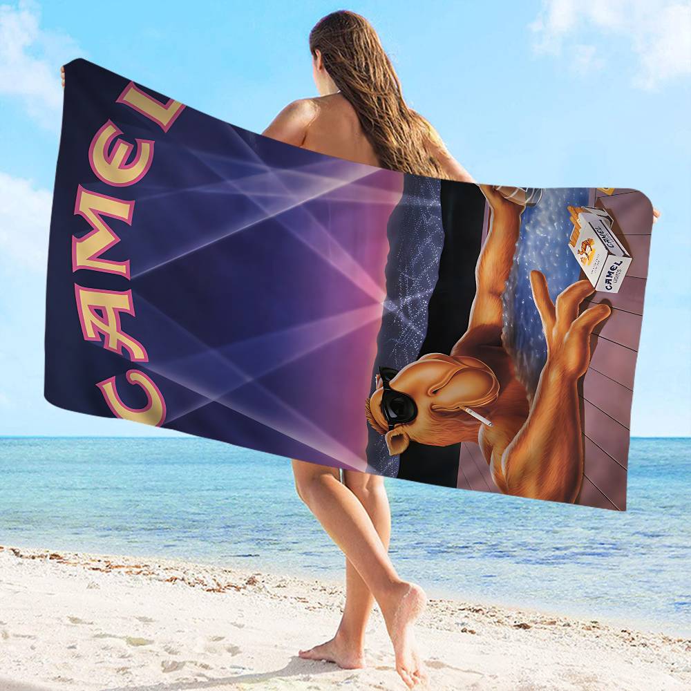 Cool C-Camel Bath Towel Microfiber Soft Water Absorbing Breathable For Girl Kids Decorative Cartoon Beach Towel