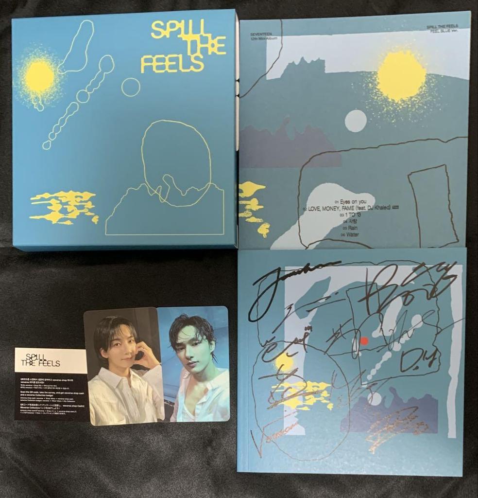 [USED] Autographed SEVENTEEN 12th SPILL THE FEELS Blue