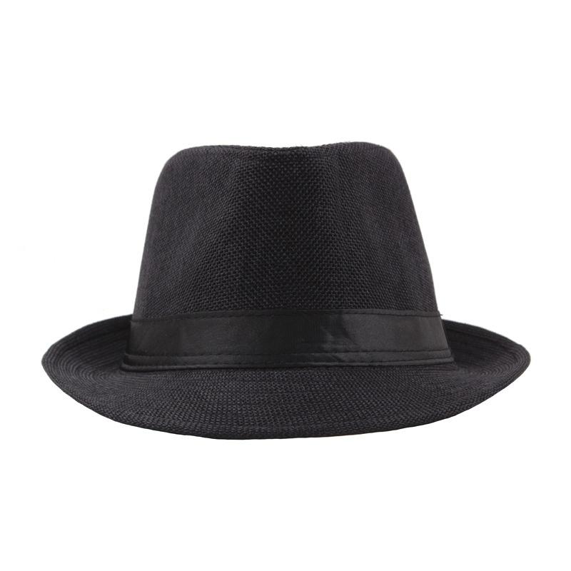Hat Women Fedora Unisex Men Trilby Wide Brim Straw Cap Summer Beach Sun Hat