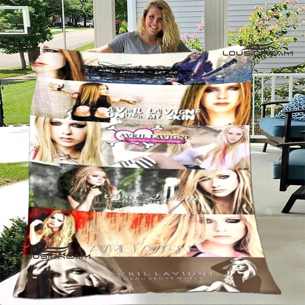 Singer AVRIL LAVIGNE Printed blanket Flannel Warm blankets Soft and comfortable blanket bed linings cubre cama Birthday Gift