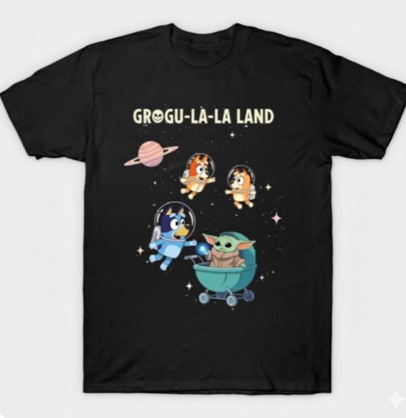 Grogu La La Land Bluey & Friends T- Mens Funny Unisex T-Shirt XXXL