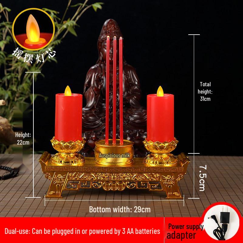 Swinging LED Electronic Candle Lamp: New Incense Burner, Ever-burning Candlestick for Home