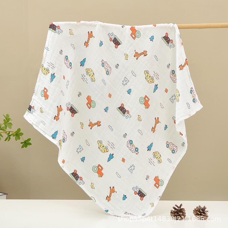 Baby Gauze Bath Towel: Pure Cotton, Absorbent, 2-Layer Swaddle Blanket 70×70cm