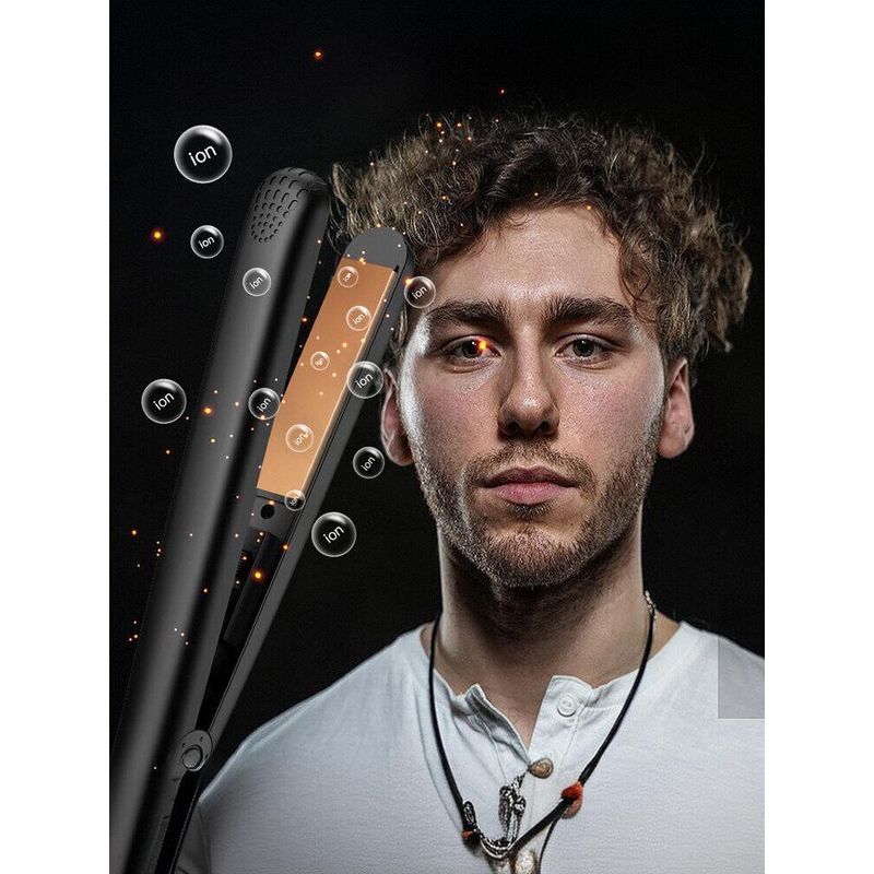 Hair Curler Men Special Hair Curler and Straightener Dual-Use Hair Straightener Fluffy Perm Handy Gadget Boys Mini Small Electric Hair Straightener