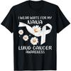 I Wear White For My Nana Lung Cancer Awareness Daisy T-Shirt