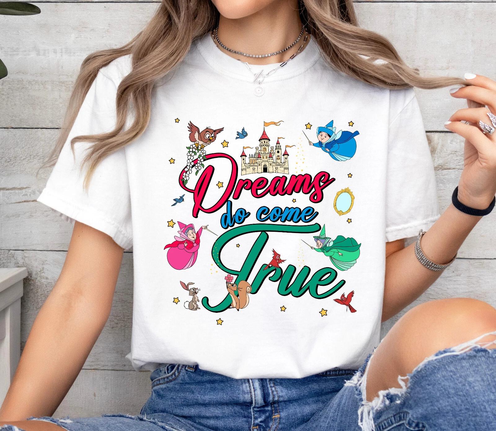 Disney Sleeping Beauty Good Fairies Flora Fauna Unisex Adult Kid Shirt S
