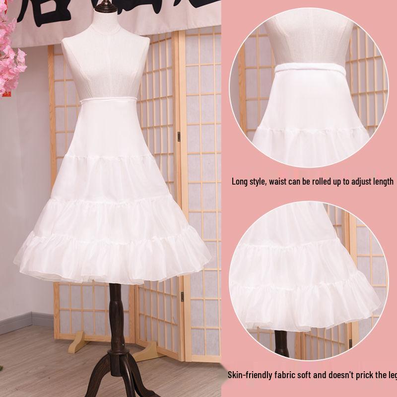Lolita Adjustable Puffy Crystal Yarn Petticoat Underskirt