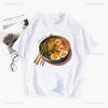 Japan Ramen Cat Anime Aesthetic Vintage Harajuku Tshirt Hip Hop Girl Print Tops Summer Cotton Casual T Shirt Men Fashion TShirt