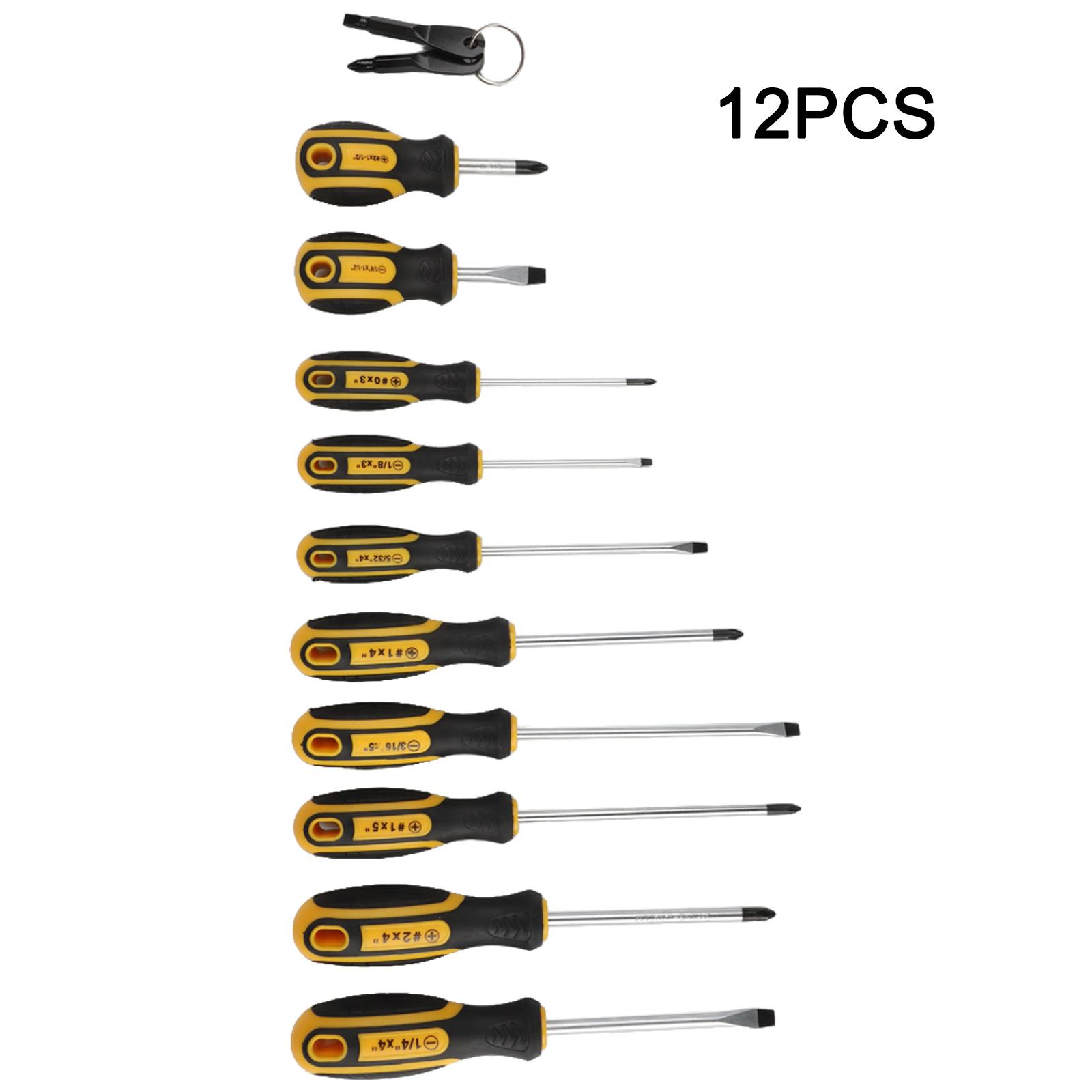 Chromium Vanadium Steel Comfort Grip Handle Household Repairs For Household Use 10 Piece Magnetic Screwdriver Set
