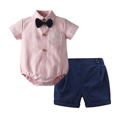 Summer Set Children's Short Sleeve Bodycon Top Bow Shorts Two-Piece Set Kids' Clothing