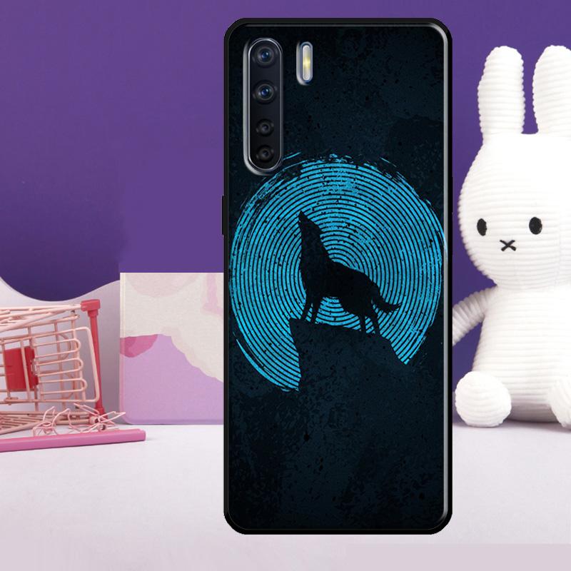 Wolf Art Black Case For Oppo A18 A38 A78 A98 A58 A60 A80 A40 A96 A76 A16 A94 A74 A54 A15 A17 A57 A77 A5 Pro