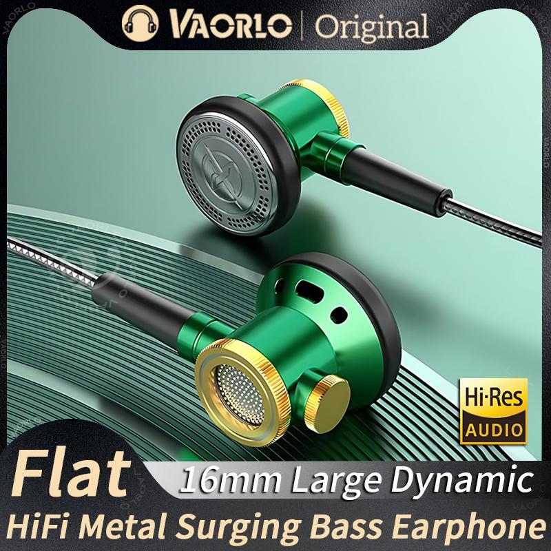 D08 Metal HiFi 3.5mm/Type-C In Ear Wired Earphone Flat Head Headsets With Mic Clear Sound Bass Headphones For Sports Music Gamer