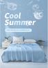 Cool Silk Summer Quilt: Air Conditioning-Ready, Ice Silk, Machine Washable, Solid Color Throw Blanket