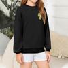 Kids' Long Sleeve Loose Pullover Letter Printed Round Neck Sweatshirt