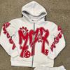 2025 Autumn and Winter Trend New Design High Street Print Hooded Hip Hop Street Style Casual Sweater Set