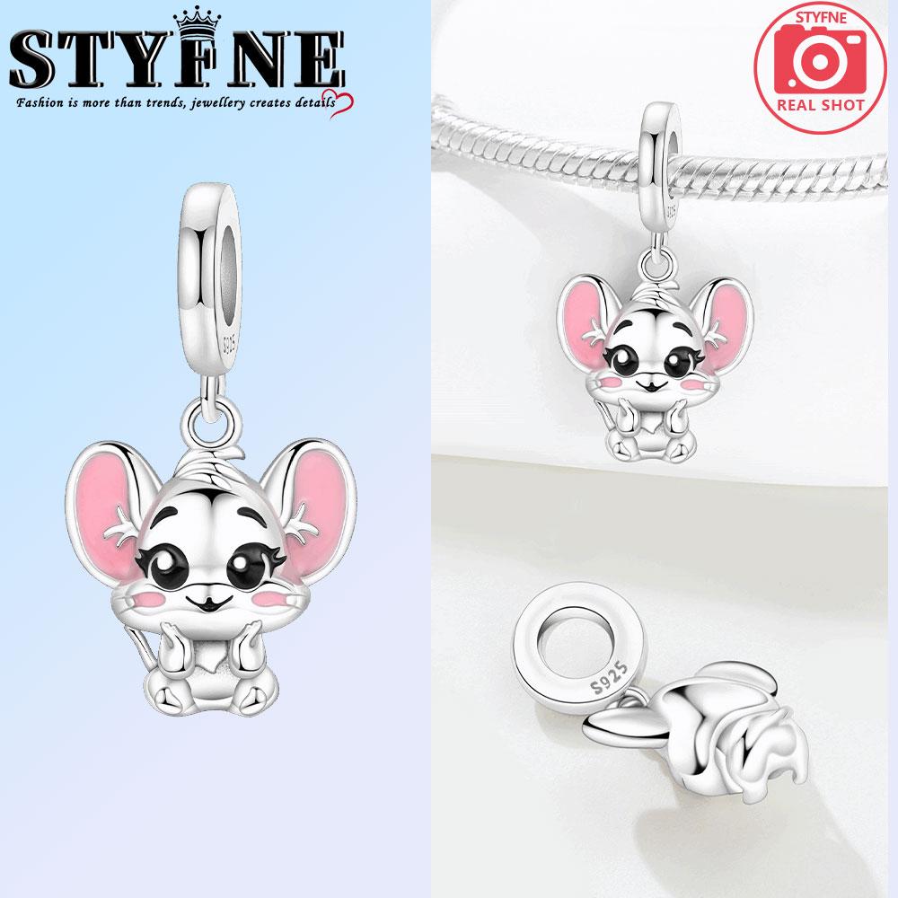Copper Cute Lamb Cow Bear Mouse Fox Koala Charms Beads Pendant For Original Bracelet Woman Girl Jewelry