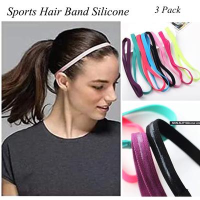 3PCS Haar Kopf Band Schweißband Stirnband Stretch Herren Wrap Elastische Sport Dünne