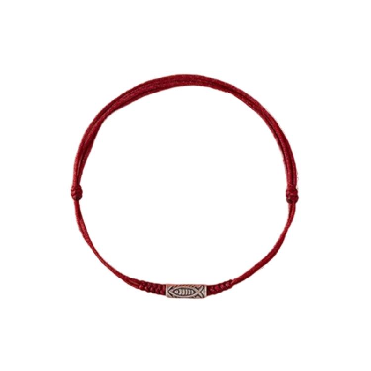 Meaningful Fish Bracelet in Red String Traditional Braided Bracelet with Fish Ideal For Gifting On Special Occasions