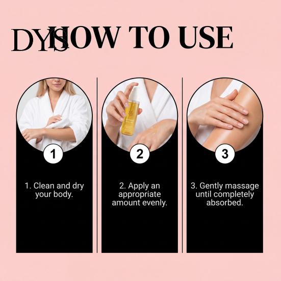 Non Greasy Body Oil 100ML Botanical for Women Men, Moisturizing Crepey Skin Care Irritating Moisturizer Oil, Anti Aging Treatment All Types