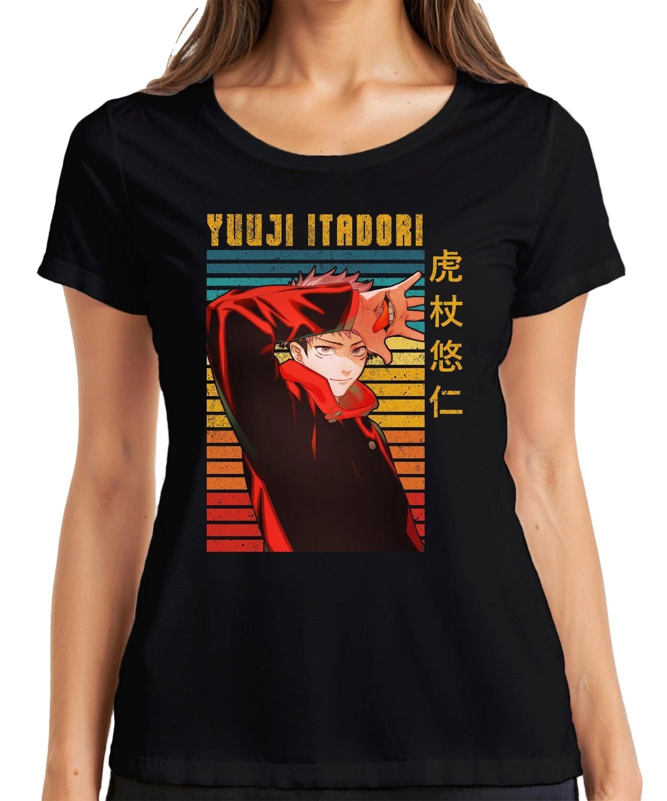 Yuji Itadori Jujutsu Kaisen Anime Manga Fan Geschenk Retro Damen T-Shirt XXXL