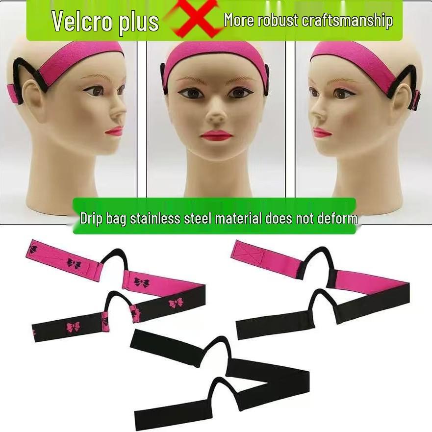 Velvet Bow Elastic Wig Headband Adjustment Strap