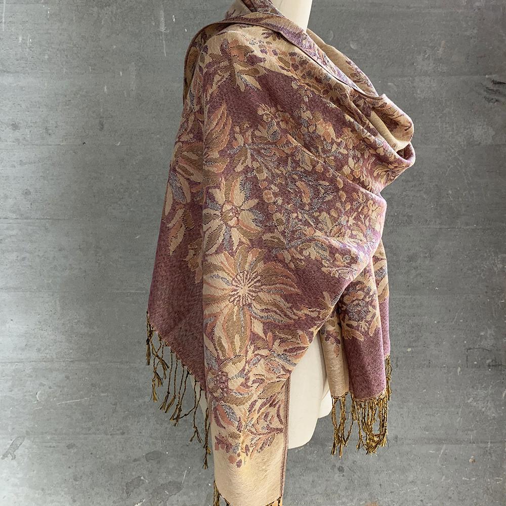 Elegant Floral Print Scarf For Women In Vibrant Colors Thick Warmth And Stylish Design Ideal For Winter And Air Conditioning