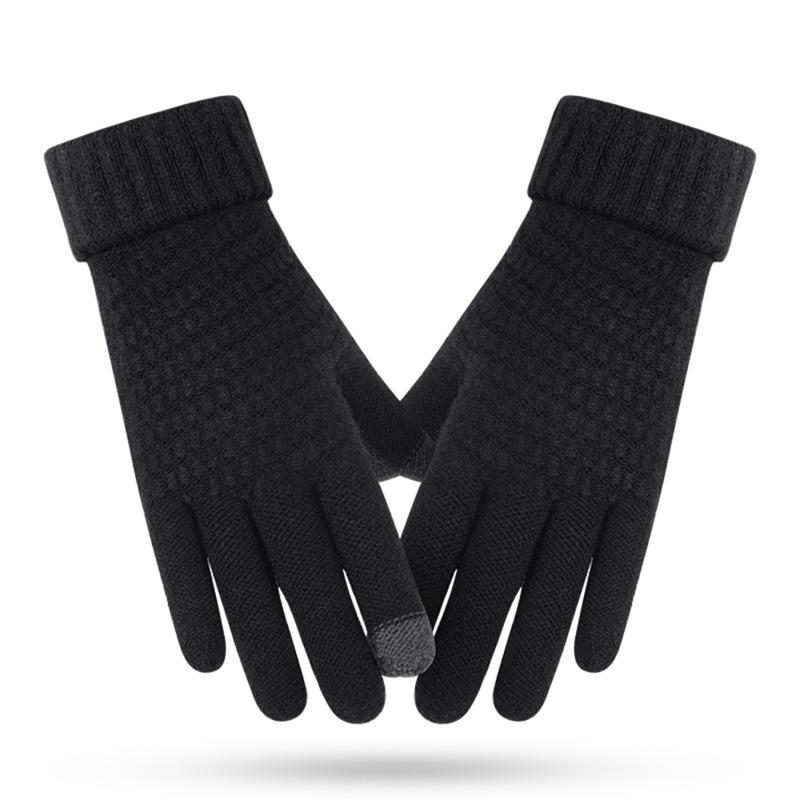 Winter Warm Knitted Gloves Mobile Phone Touch Screen Knitted Gloves Winter Thick Warm Adult Gloves for Men Women