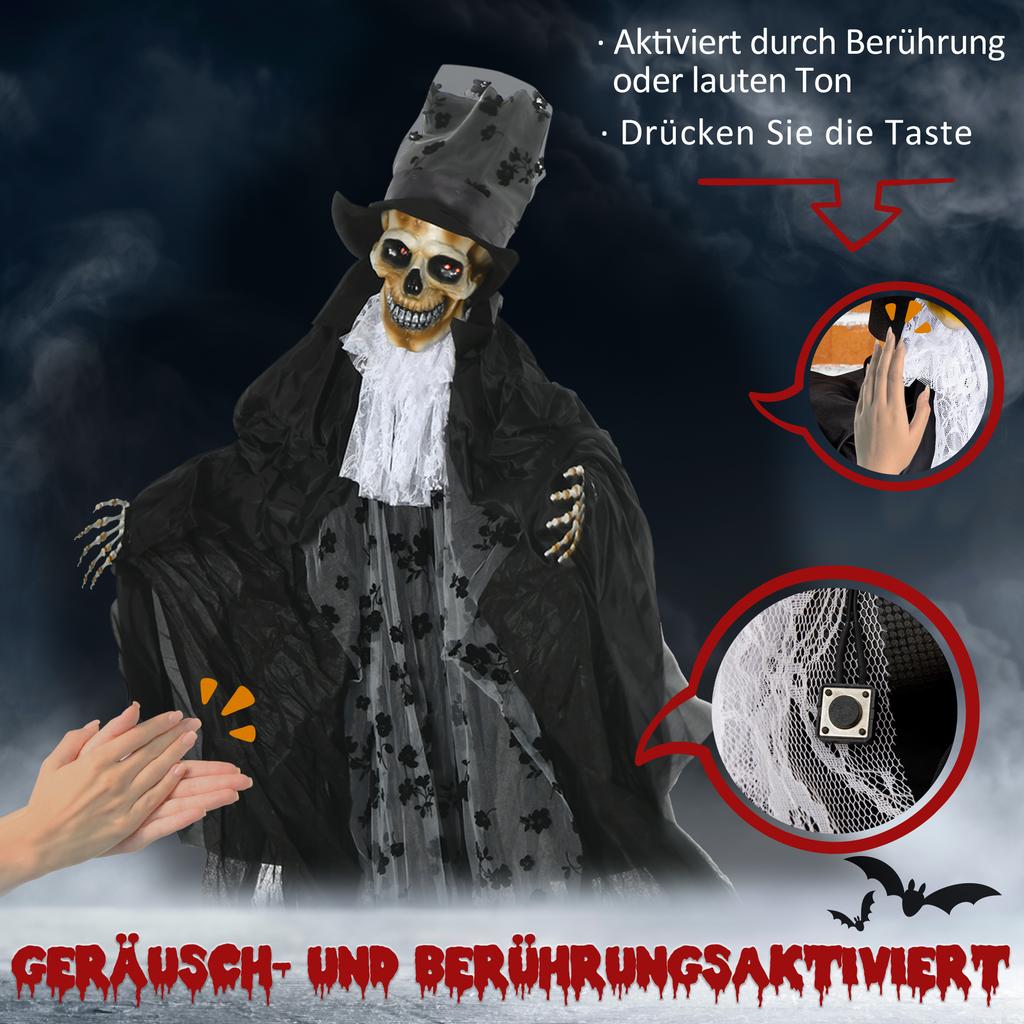 Halloween Decoration Ghost Groom with Special Effects and Sound Function 115 Cm X 65 Cm X 189 Cm