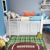Amerikanischer Football Sportteppich für Jungenzimmer, Kinderzimmer und Wohnzimmer Teppich, Rutschfeste Sportbodenmatte