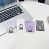 Gjennomsiktig magnetisk kortholder lommebokdeksel for Magsafe iPhone 16 15 14 13 Pro Max med sammenleggbar telefonholder Macsafe kortlommer lomme