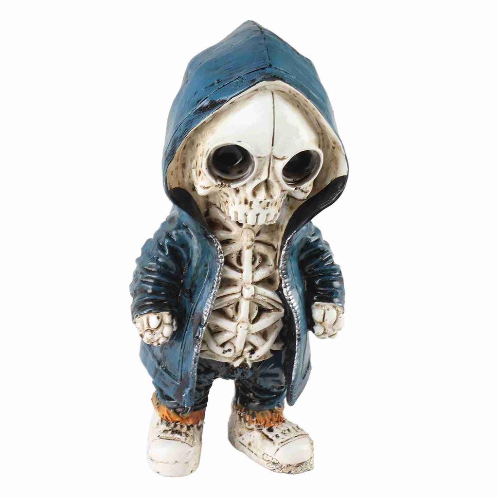 Skeleton Figurines Cool Exquisite Resin Skeleton Statue for Home Party Desk Decor Gift Type A