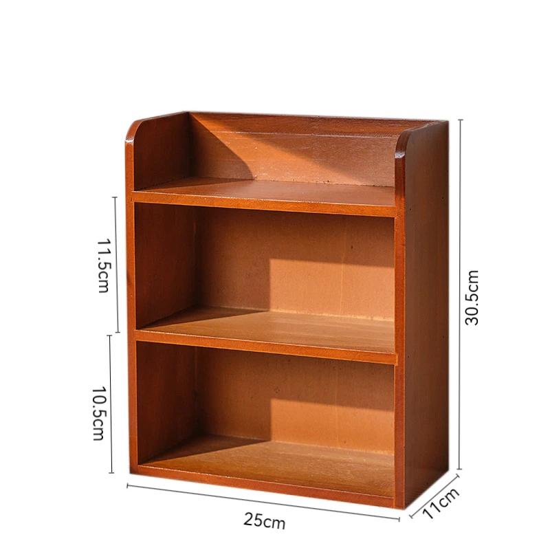 

Solid wood cosmetics storage rack Desktop cup sample storage box Multi-layer wooden retro storage rack світло-коричневого кольору