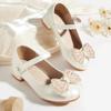 2025 Winter Collection: Girls' Princess High Heels - Toddler Bow Leather Shoes, Fashionable & Versatile