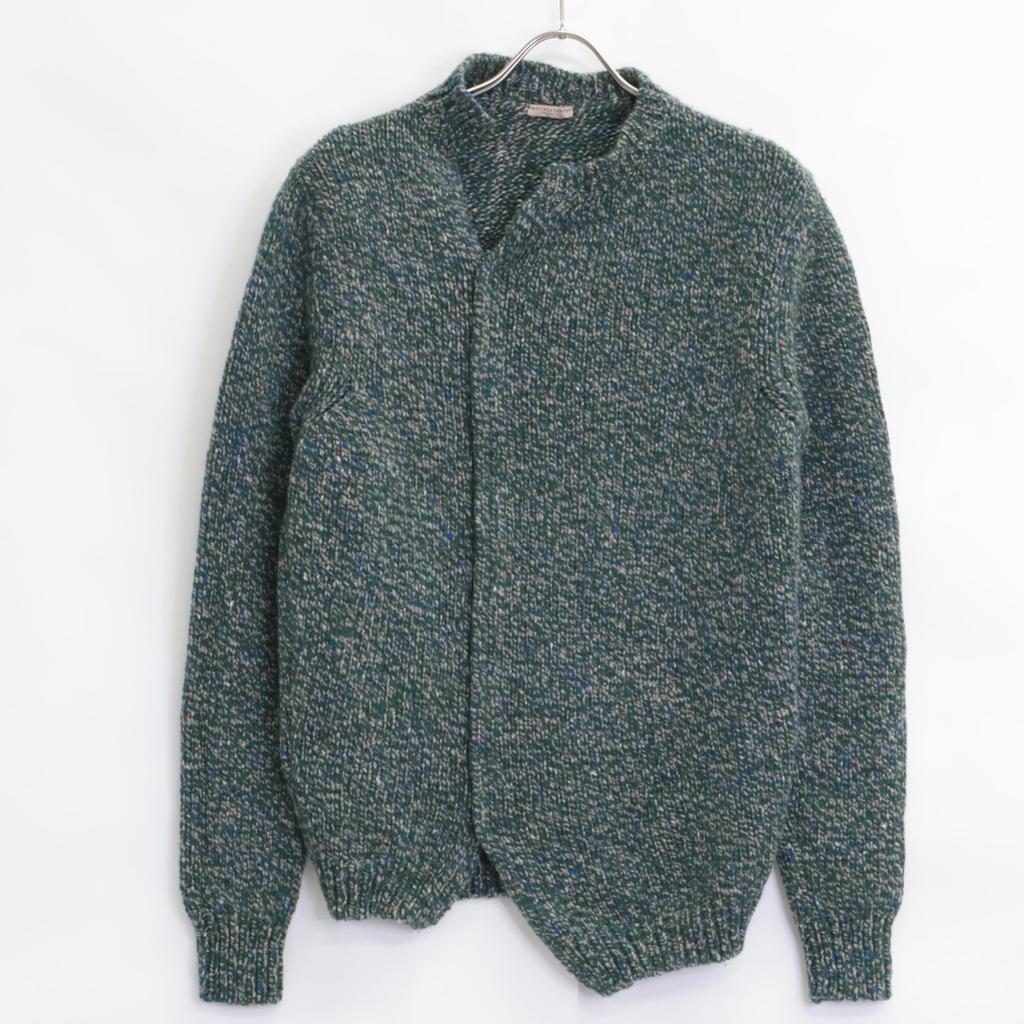 BOTTEGA VENETA Green x Green Cashmerex Wool Blend Knit with Stole tops 48 greenUsed