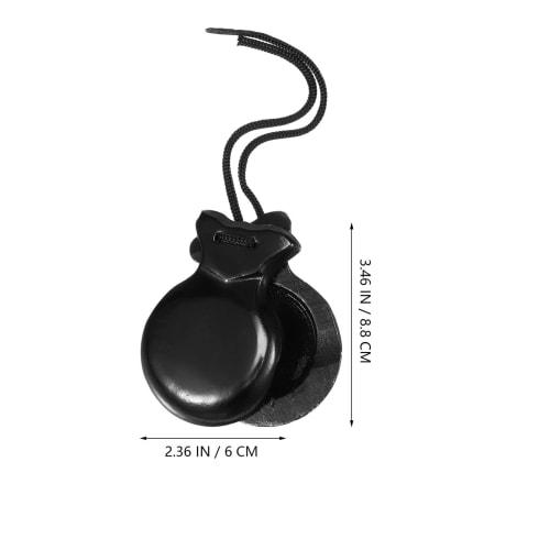 Abaodam 1 Pair Wooden Spanish Castanets, Traditional Hand Percussion Castanets, Educational Musical Percussion Instrument with Rhythm Board