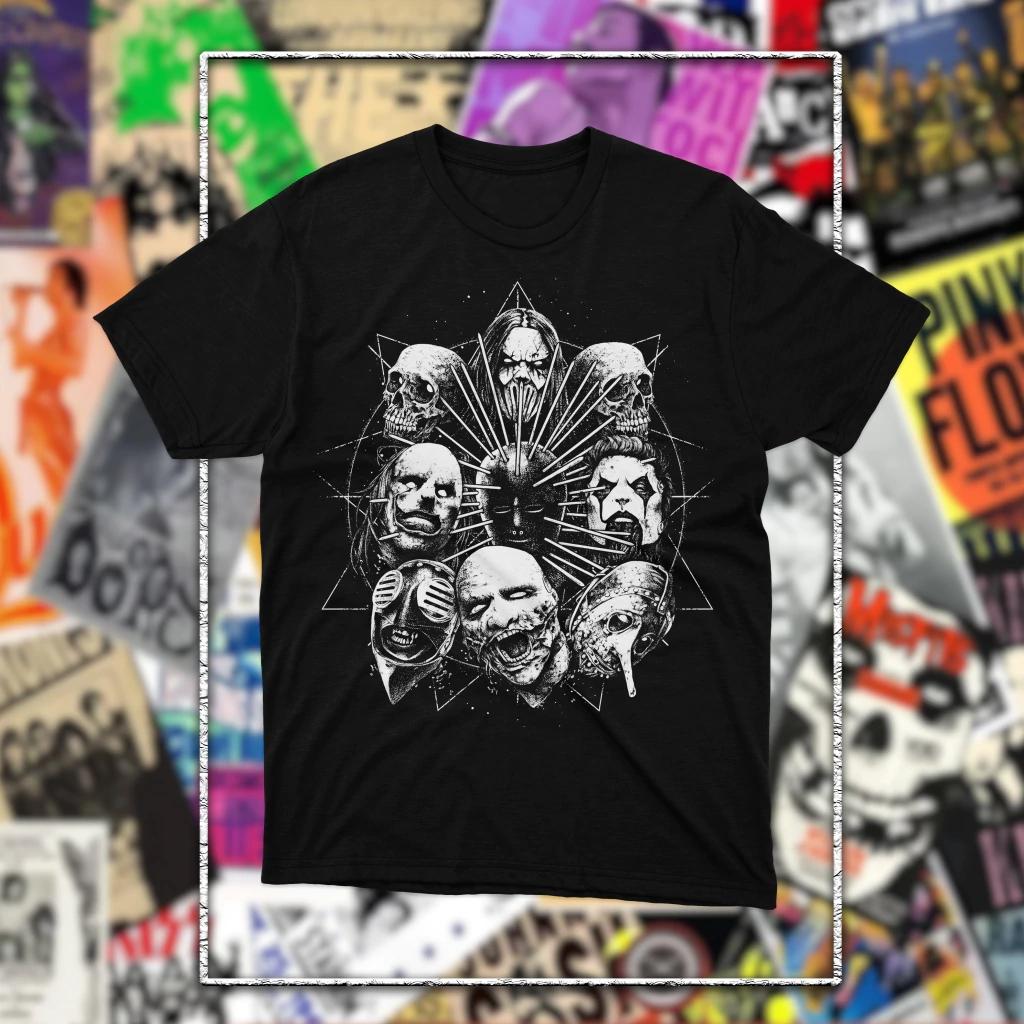 

2026 Slipknot Band graphic Unisex T Shirt Unisex Cotton Short Sleeve Y2k Oversized Tee Women Popular Tops MasksLayered Percussion M