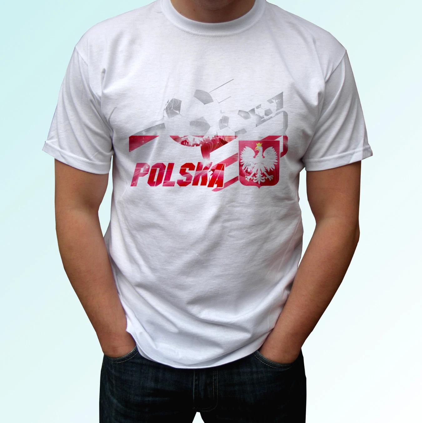 Poland football flag white kids boys T-Shirt soccer tag Polska koszulka world cup top tee 130
