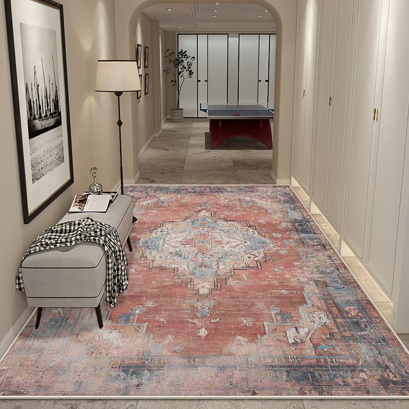 Persian Style Big Size Non-slip Carpet Living Room Easy Clean Entrance Door Mat Soft Foldable Lounge Area Rug Machine Washable