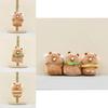 Adorable Soft Plush Water Capybara Keychain Cute Cartoon Stuffed Animal Toy