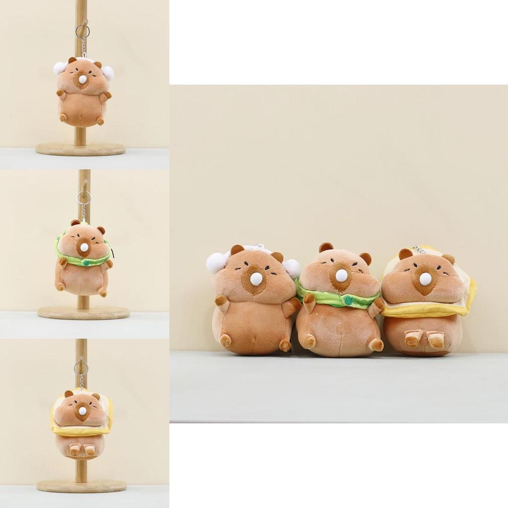 Adorable Soft Plush Water Capybara Keychain Cute Cartoon Stuffed Animal Toy