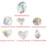 20Pcs Pointed Nail Rhinestones Nail Gems 3D Nail Charms Nail Crystals Heart Rectangular Rhinestones Diamond for Women