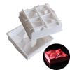 1 Pc Square Volcanic Rock Diamond Mountain White Mousse Silicone Mold, Chocolate DIY Mousse Cake Baking Tool