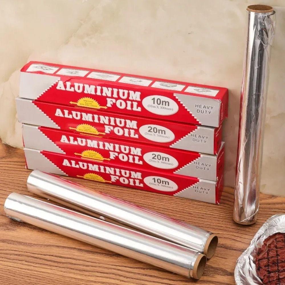 Folia Aluminiowa Papierowa Spożywcza 5m/10m/20m Folia do Grillowania do Frytkownicy Powietrznej Piekarnika Akcesoria BBQ