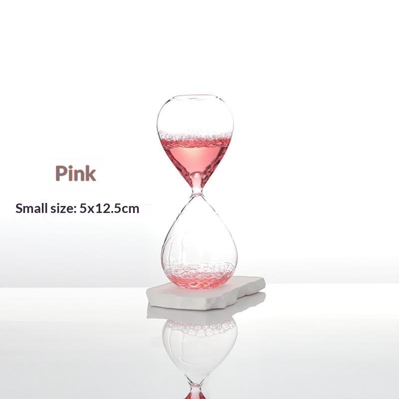 Bubble Singing Crystal Timer Handmade Craft Vintage Desktop Ornament for Living Room Office Desk Decor Unique Gift