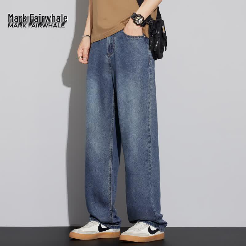 Mark Fairwhale Men's Tencel Lyocell Straight Fit Stretch Jeans