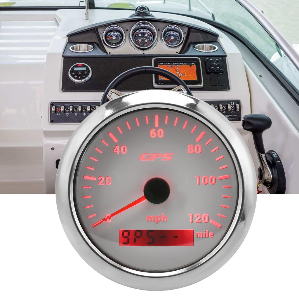 GPS-Tachometer 85mmGrad3,35in Kilometerzähler 120 MPHGradH IP67 Wasserdicht für Schrittinstrumente