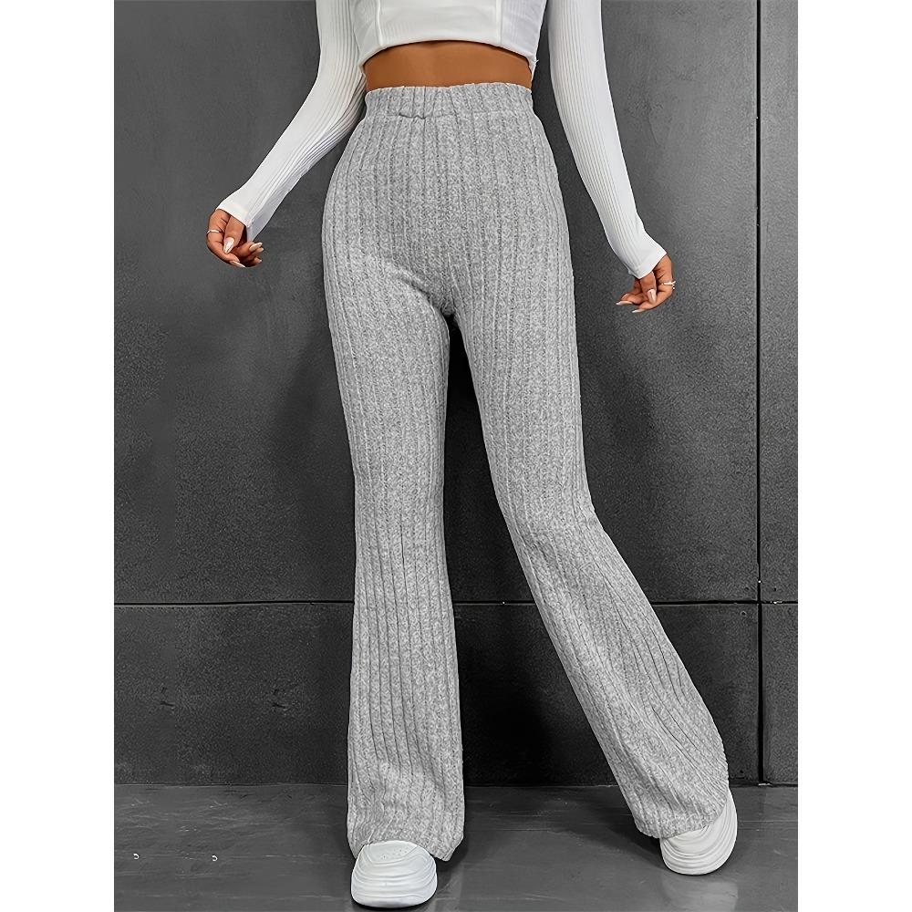 QICED Damenmode, lässig, einfarbig, bedruckt, Hosen und Caprihosen