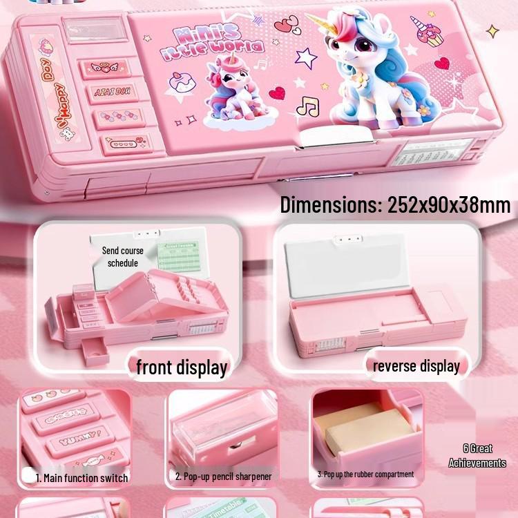 Høyteknologisk multifunksjonelt dobbeltsidig penal med passordlås for jenter og gutter