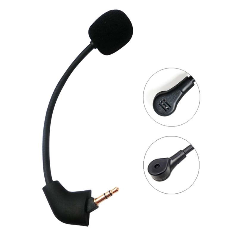 Replacement Mic for HyperX Cloud2 II/for HyperX Cloud Sliver Gaming Headset 3.5mm Detachable Microphone