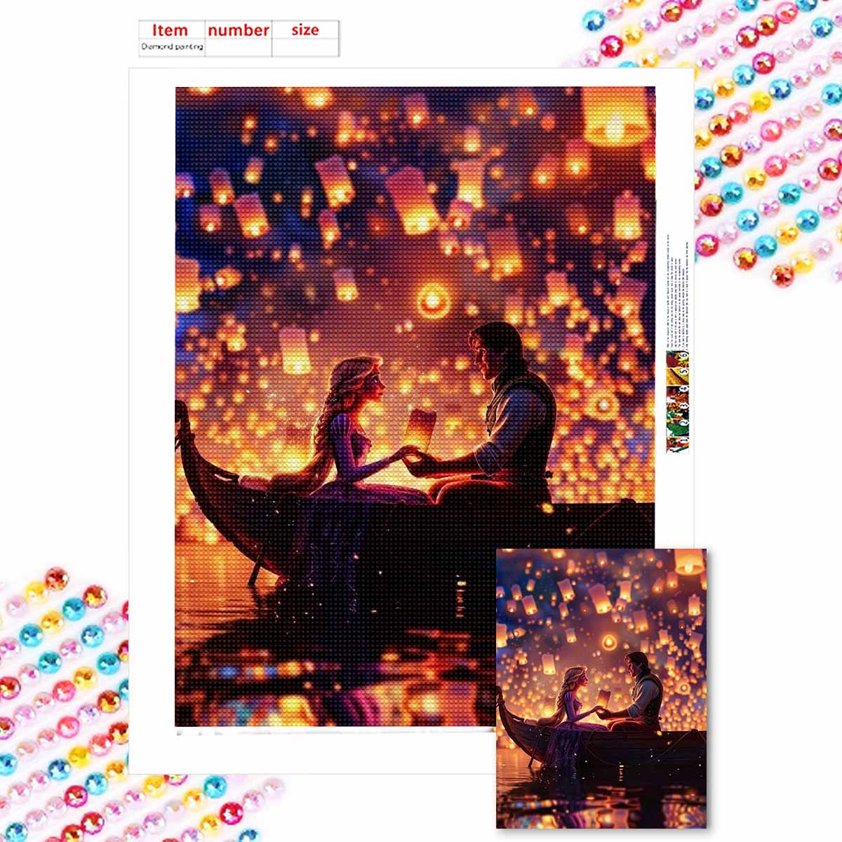 

Алмазная вышивка своими руками Принцесса и Принц Набор для вышивания крестом Мозаичное искусство Алмазная живопись Полная выкладка Алмаз Домашнее украшение Round 20x30cm